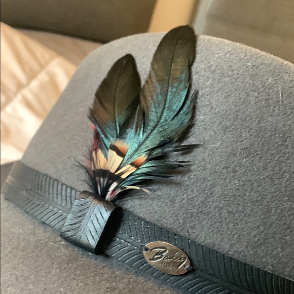 Grey Feather Accent Hat - Picture 2 of 5